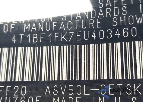 2014 Toyota Camry Se из США, поврежденный, VIN 4T1BF1FK7EU403460